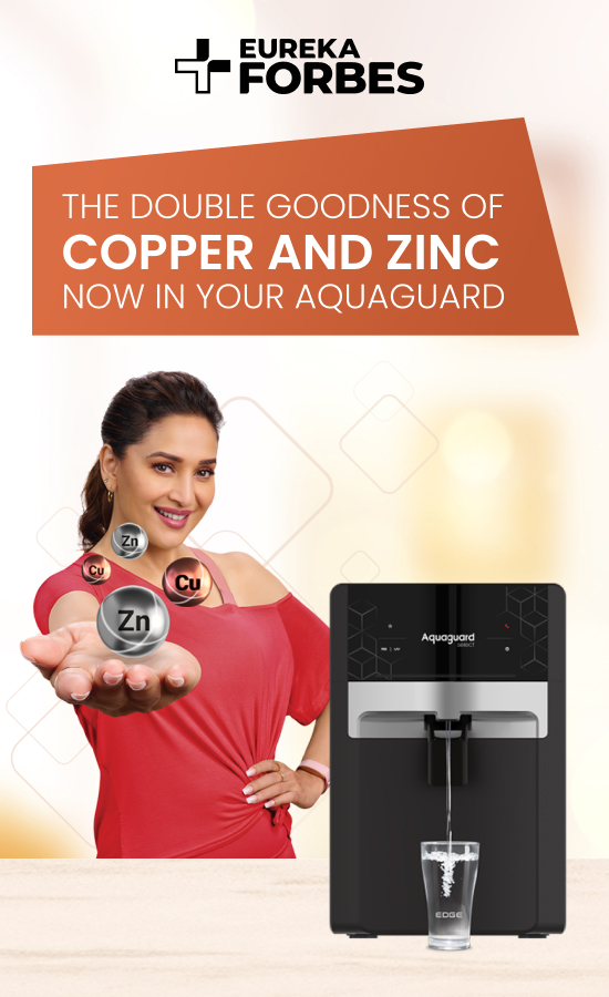 The Double Goodness of Copper & Zinc Now in Your Aquaguard